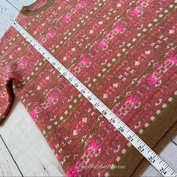 J.Crew Collection Italian cashmere digital fair isle short sleeve sweater - Picture 8 of 10